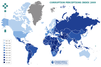 Corruption Index 2009 Transparency International